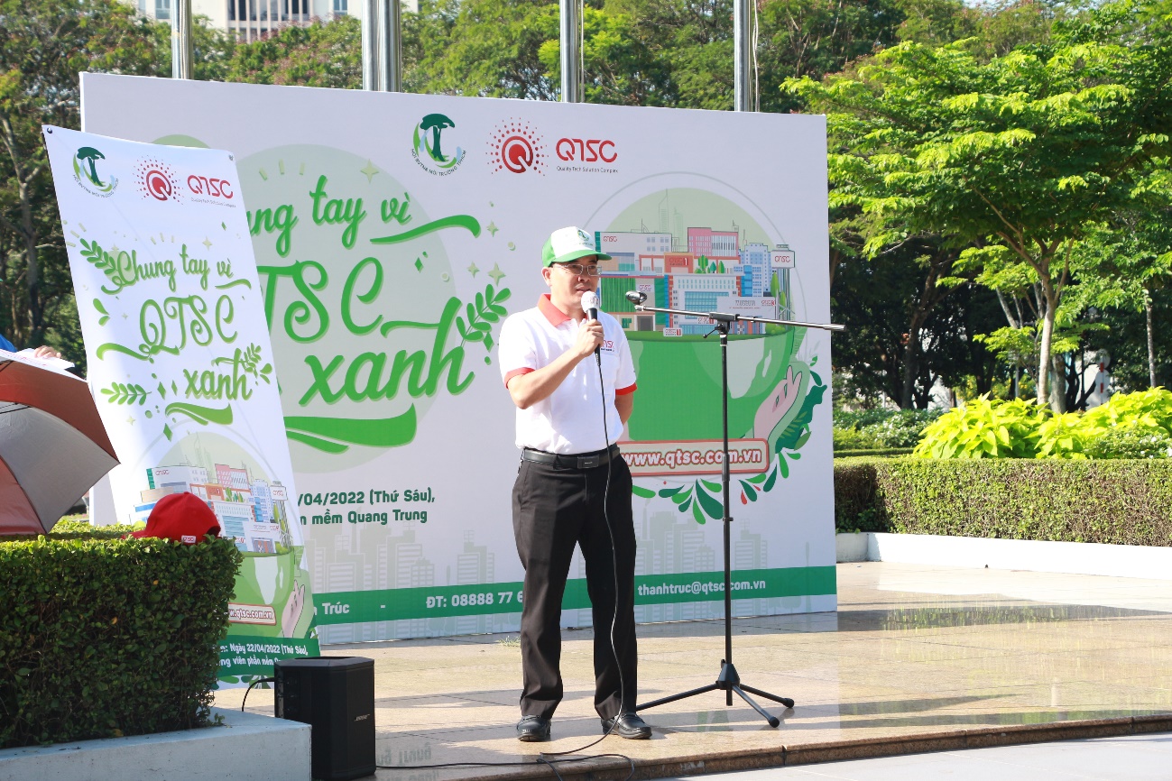 Ông Vũ Quang – Phó Giám đốc QTSC phát biểu tại buổi lễ phát động chương trình