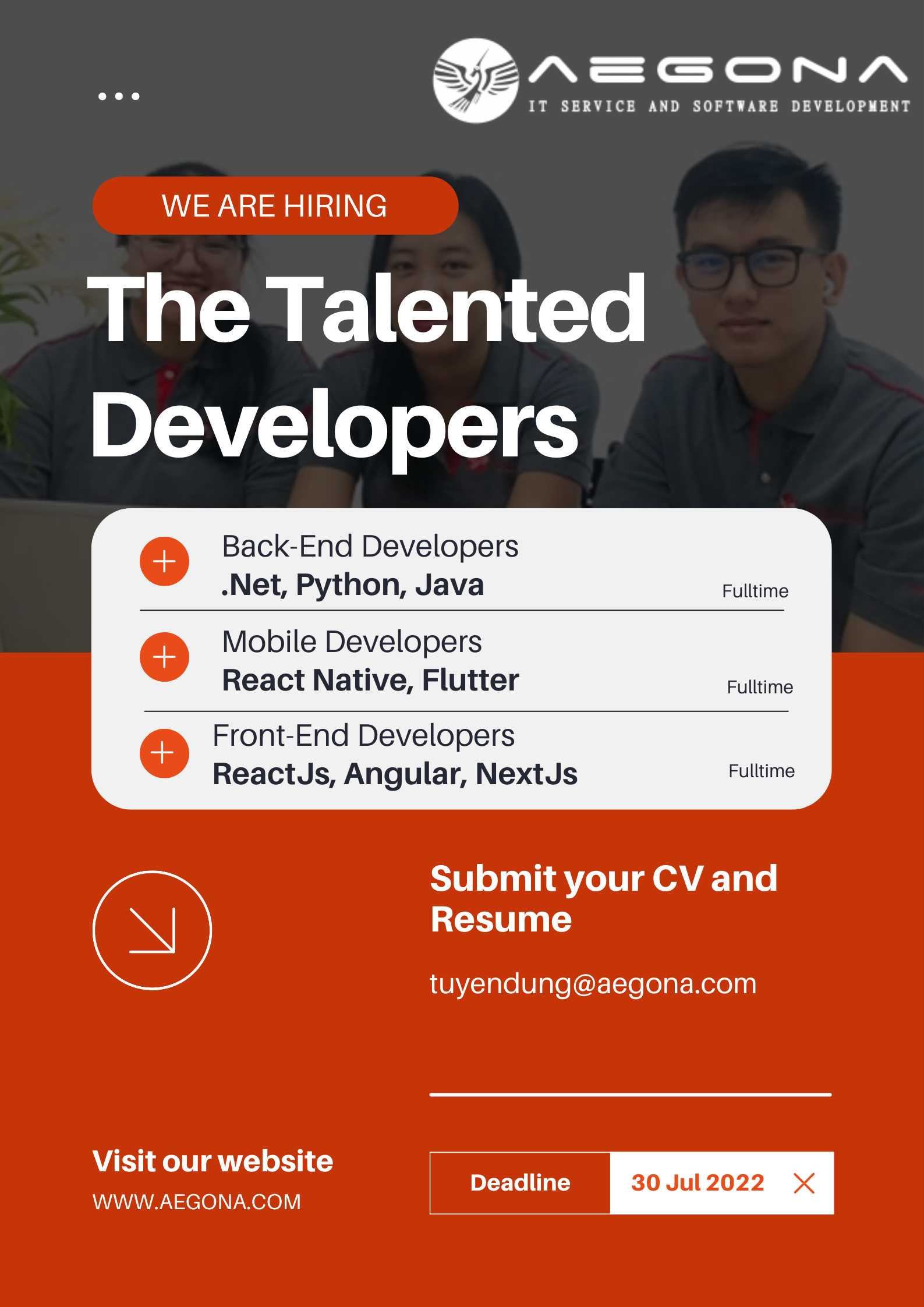 Aegona Ltd is looking for talented developers