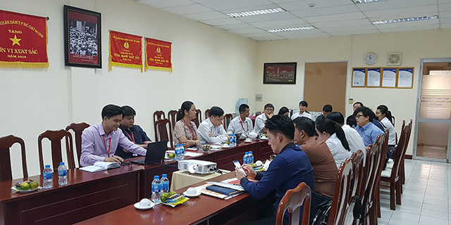 QTSC đón tiếp đoàn Sở Bưu chính, Viễn thông và Truyền thông Viêng Chăn, Lào