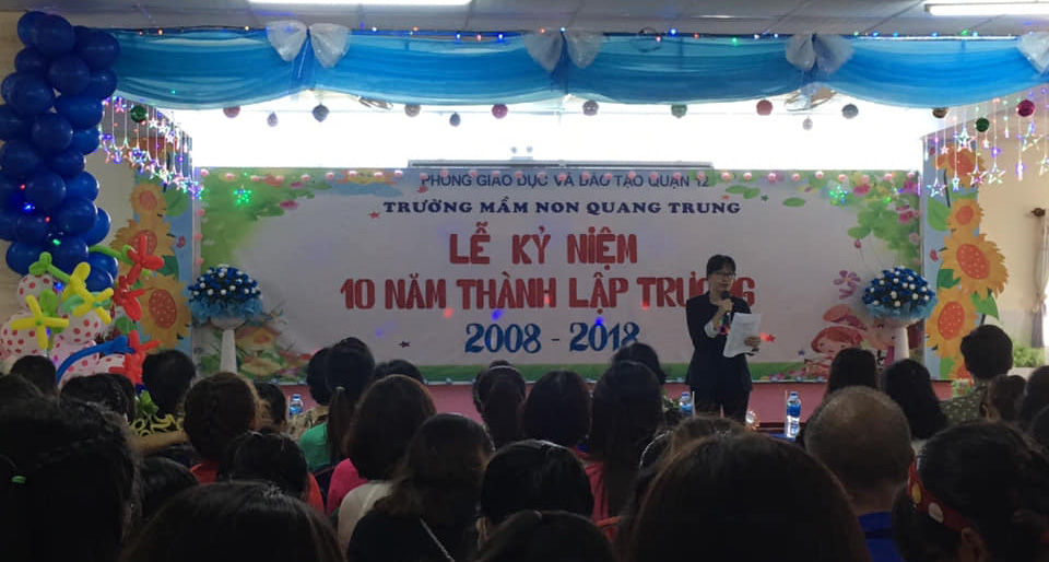 Trường mầm non Quang Trung kỷ niệm 10 năm thành lập