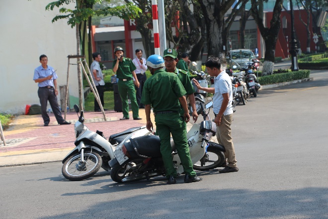 Diễn tập đảm bảo an ninh trật tự và an toàn giao thông tại Công viên phần mềm Quang Trung