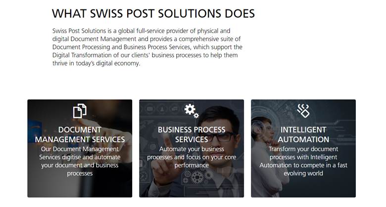 Swiss Post Solutions named as one of the world's best outsourcing companies by the IAOP
