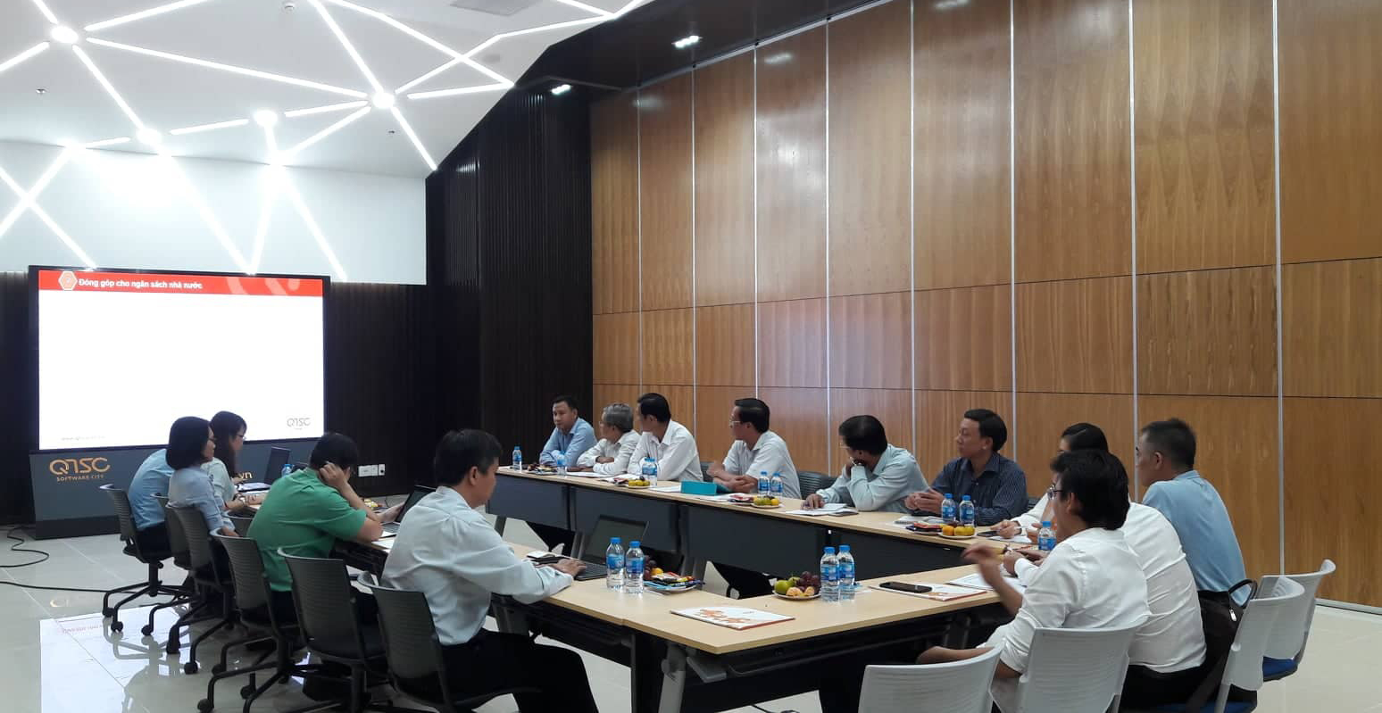 The delegation of Ben Tre province paid a working visit to Quang Trung Software City