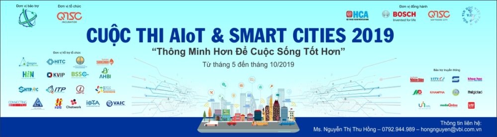QTSC Incubator mời tham dự cuộc thi AIoT & Smart Cities 2019