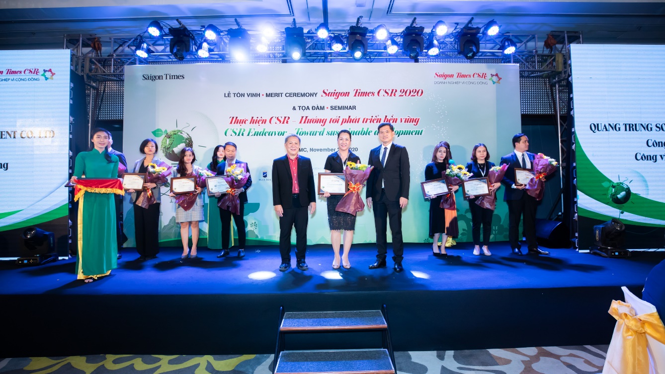 QTSC vinh dự nhận chứng nhận Saigon Times CSR – Doanh nghiệp vì cộng đồng 2020