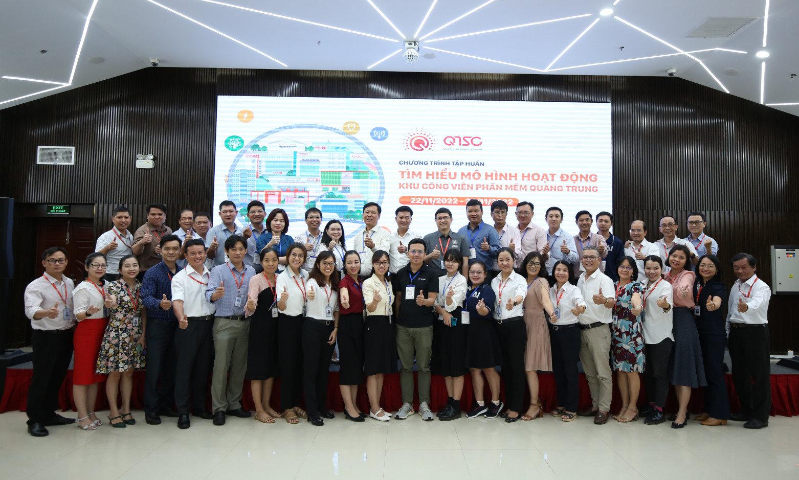 QTSC tổ chức Chương trình tập huấn tìm hiểu mô hình hoạt động Khu Công viên phần mềm Quang Trung