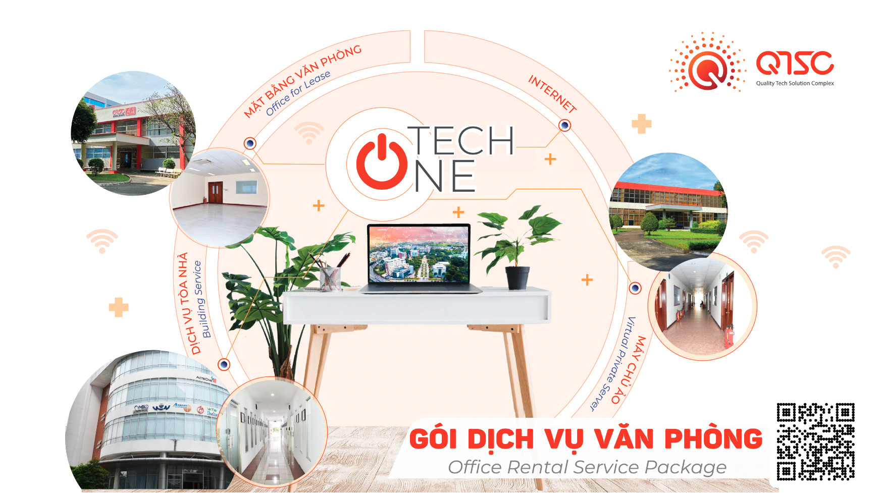 QTSC provides the TECH ONE telecommunications service integrated office product package