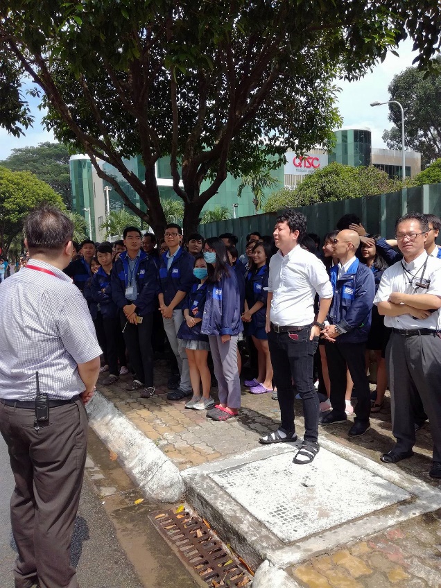 The staffs from Helios and QTSC Building 9 were evacuated from the building after a fire alarm