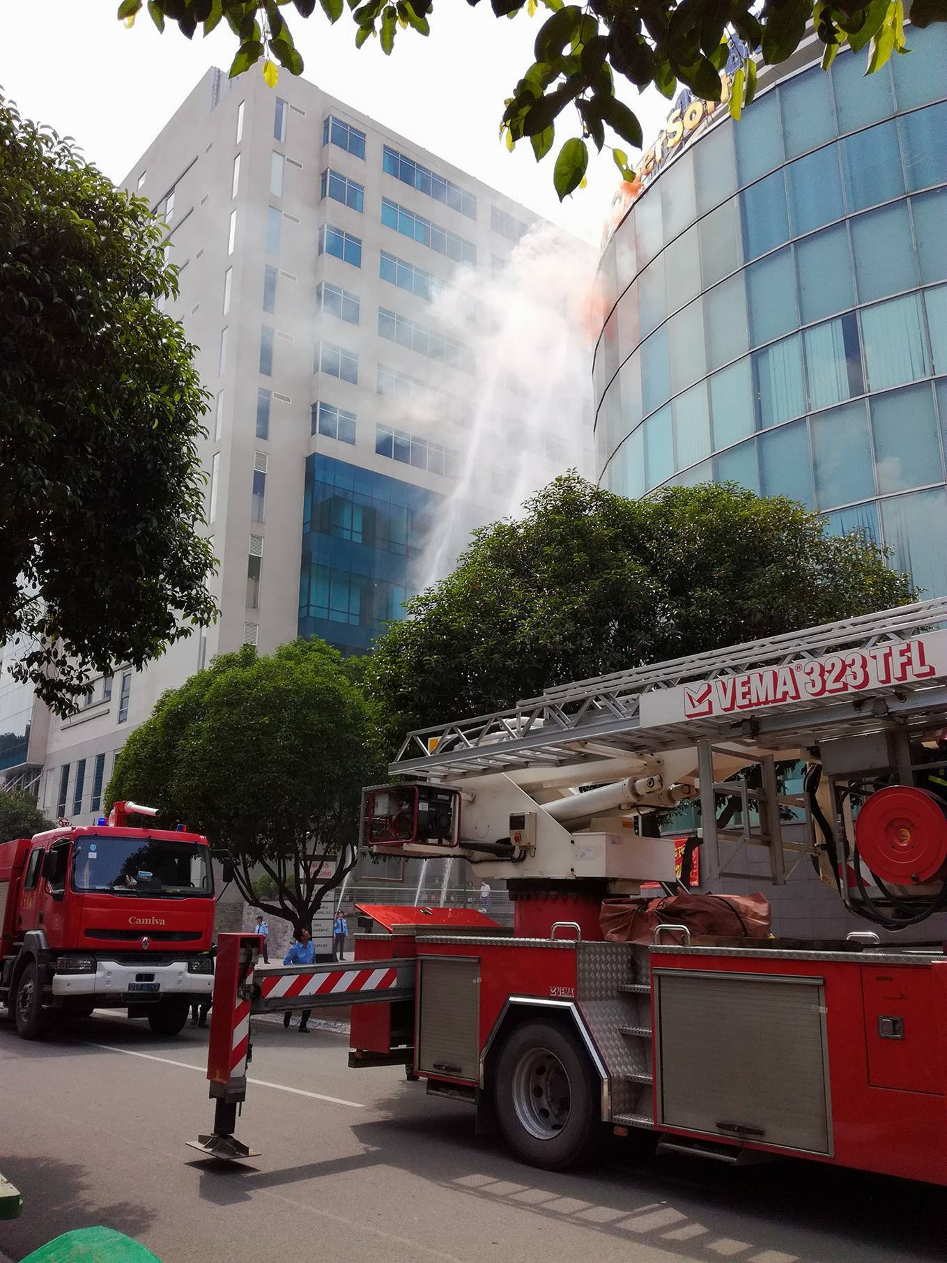 Using firehose to get a fire under control