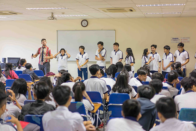 Lecturer Nathan “commanded” us to use English in all games