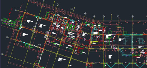 Bước 2: Dùng máy scan 3D quét toàn bộ diện tích căn nhà để lấy kích thước và hiện trạng thực tế