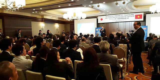 VNITO Japan’s leaders have joined Ho Chi Minh City business delegation leading by Chairman of the HCMC People's Committee Nguyen Thanh Phong to participate in the Conference on Investment Promotion into Ho Chi Minh City at Aichi, Japan