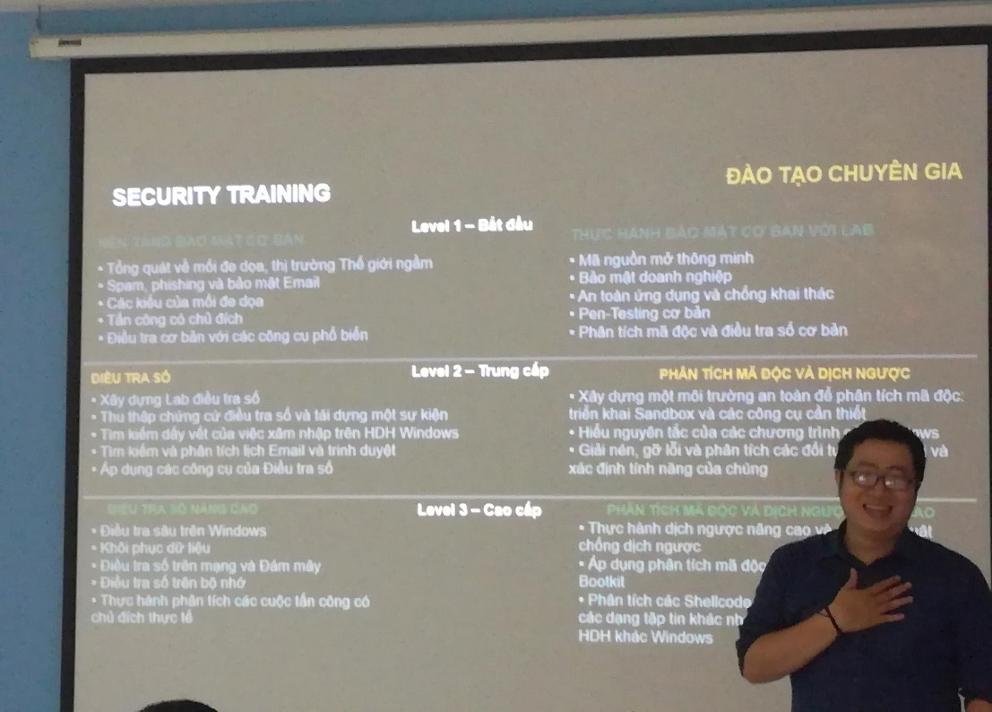 The presentation of the Country Manager of Kaspersky Lab Ngo Tan Vu Khanh