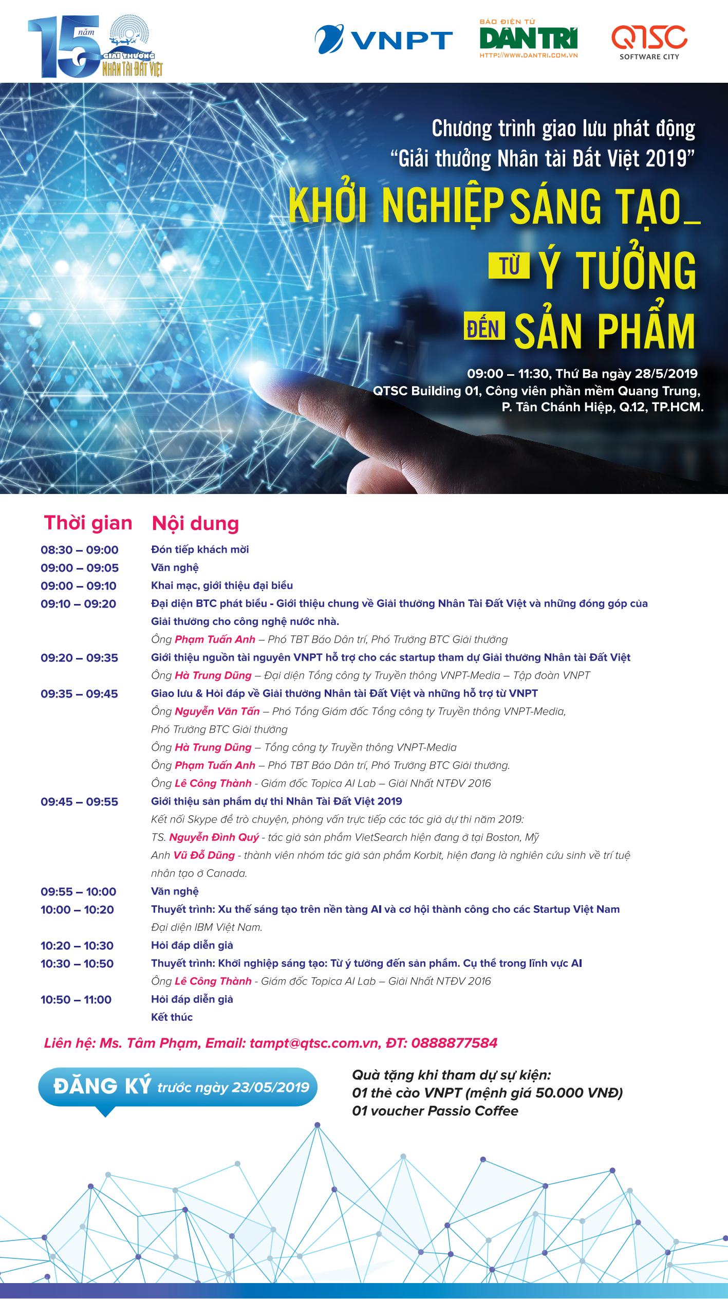 Chương trình giao lưu phát động "Giải thưởng Nhân tài Đất Việt 2019: Khởi nghiệp sáng tạo - Từ ý tưởng đến sản phẩm"