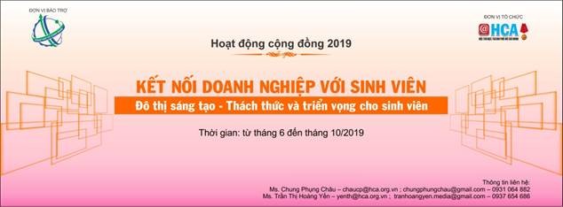 Mời đồng hành cùng Hoạt động sinh viên 2019 - "Đô thị sáng tạo - Thách thức và triển vọng cho sinh viên"