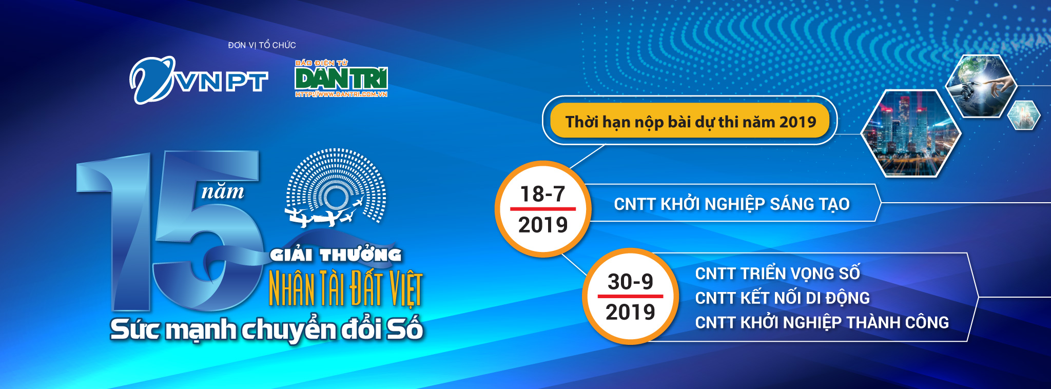 Còn 18 ngày nữa để đăng ký dự thi hạng mục CNTT Khởi nghiệp sáng tạo Giải thưởng Nhân tài Đất Việt 2019