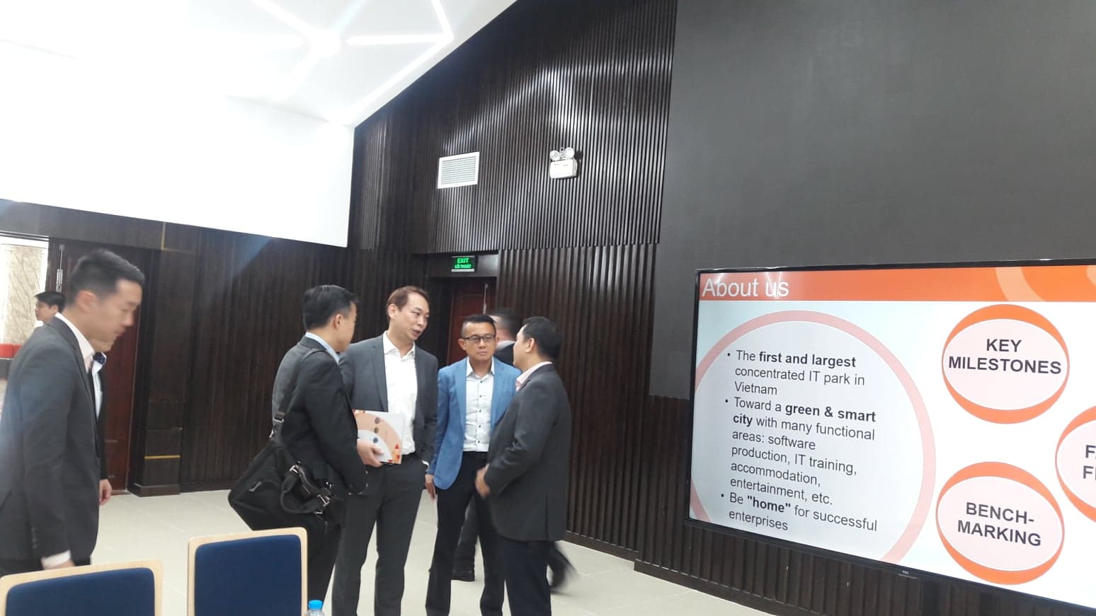 Exchanging more information after the meeting