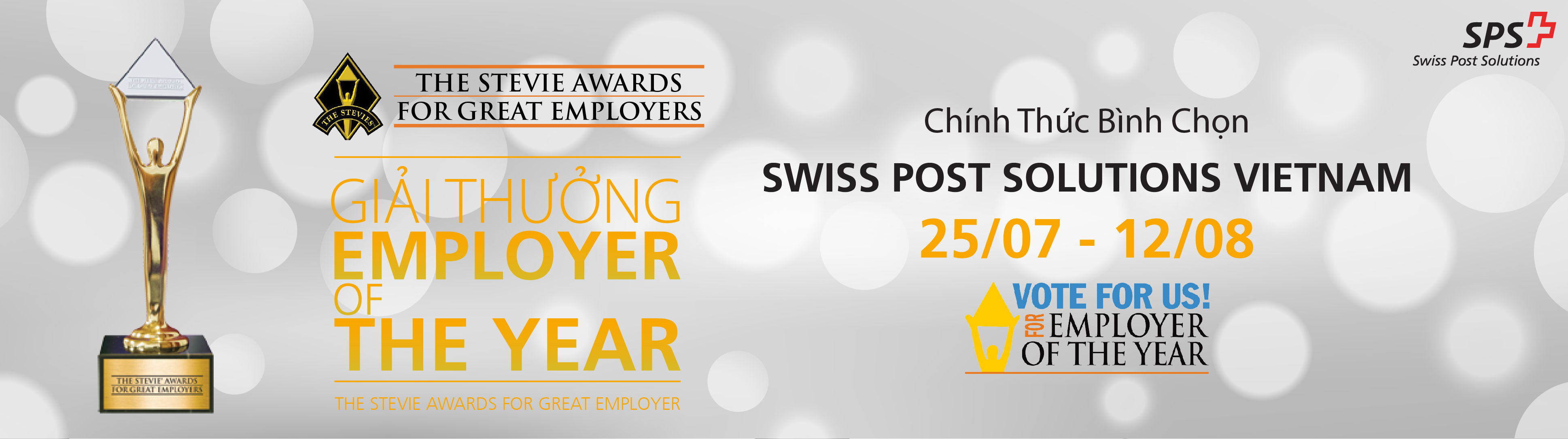 Voting for Swiss Post Solutions Vietnam to win The Stevie Awards for Great Employers 