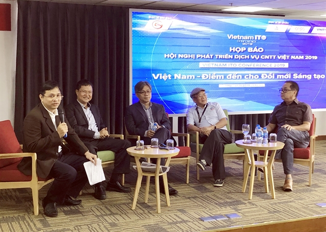 A press conference was held in HCM City on August 27 to introduce the Vietnam ITO conference 2019, which will be held at the Tân Sơn Nhất Saigon Hotel from October 23 to 25. — VNS Photo