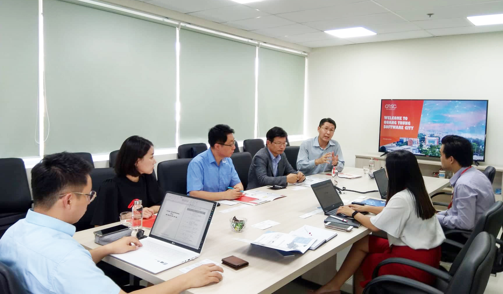 Korea Mobile Internet Business Association – MOIBA in the meeting at QTSC
