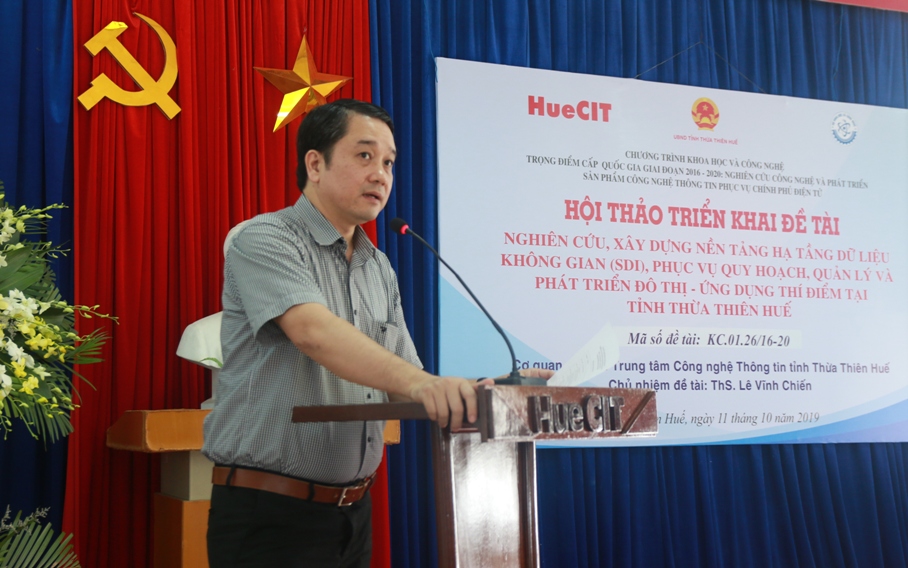 Ông Đào Ngọc Chiến, Vụ phó Vụ Công nghệ cao, Bộ Khoa học và Công nghệ phát biểu
