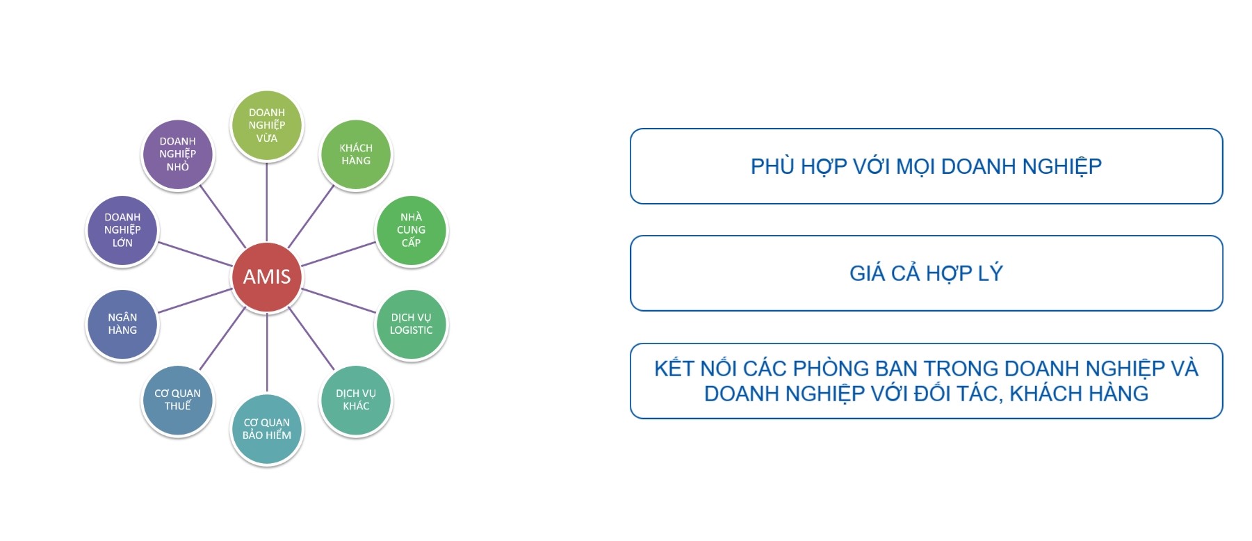 Nền tảng AMIS.VN phù hợp với mọi loại hình doanh nghiệp 