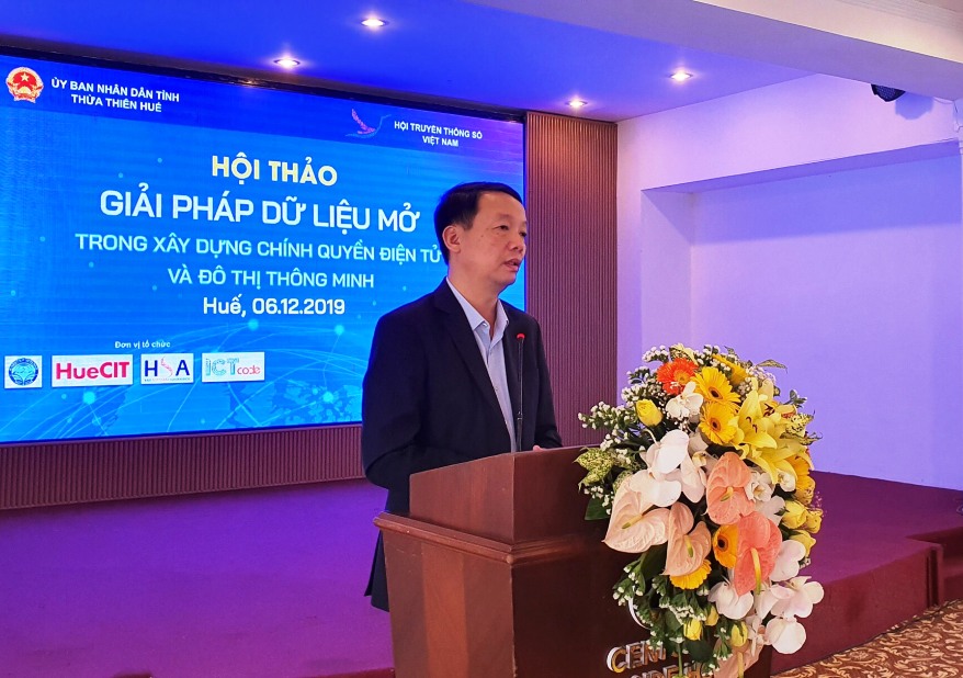 Đồng chí Phan Thiên Định - Phó chủ tịch UBND tỉnh Thừa Thiên Huế phát biểu khai mạc Hội nghị