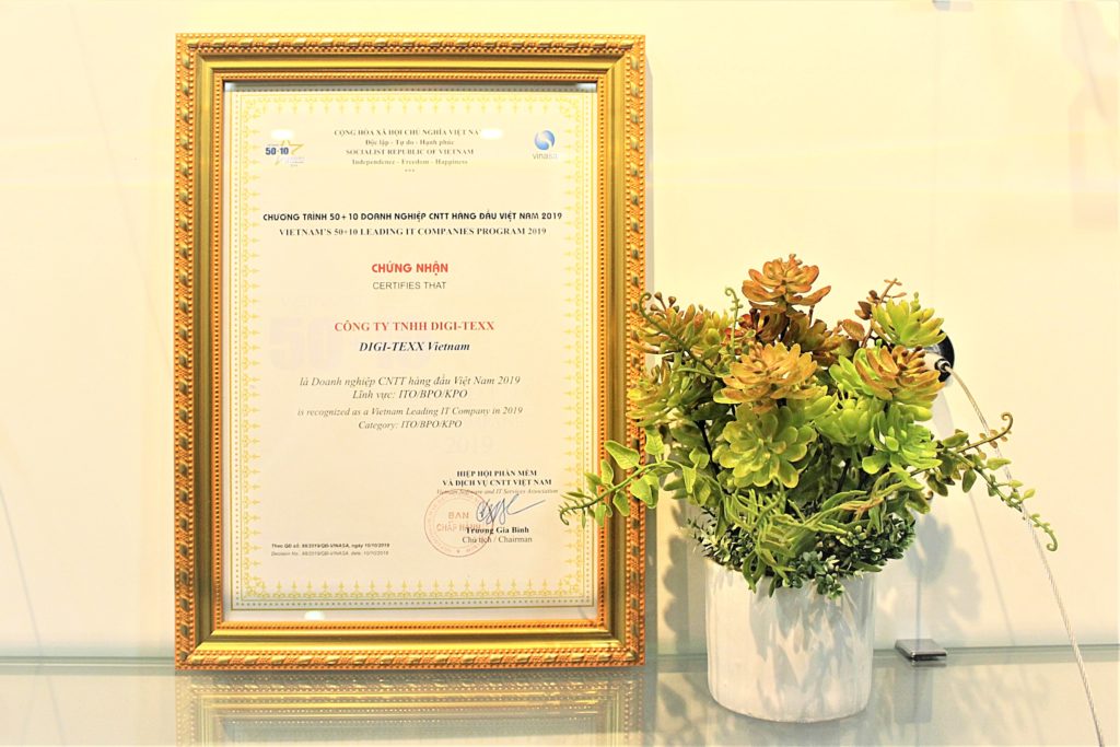 DIGI-TEXX has been awarded as the “Leading IT Company in Vietnam 2019”