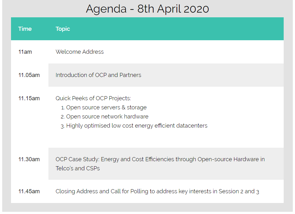 Webinar: Open source hardware and the creative destruction of the Data Center