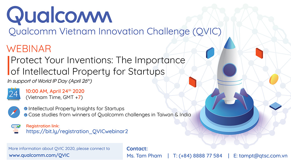 Invitation to join webinar “Protect Your Inventions: The Importance of Intellectual Property for Startups & Enterprises”