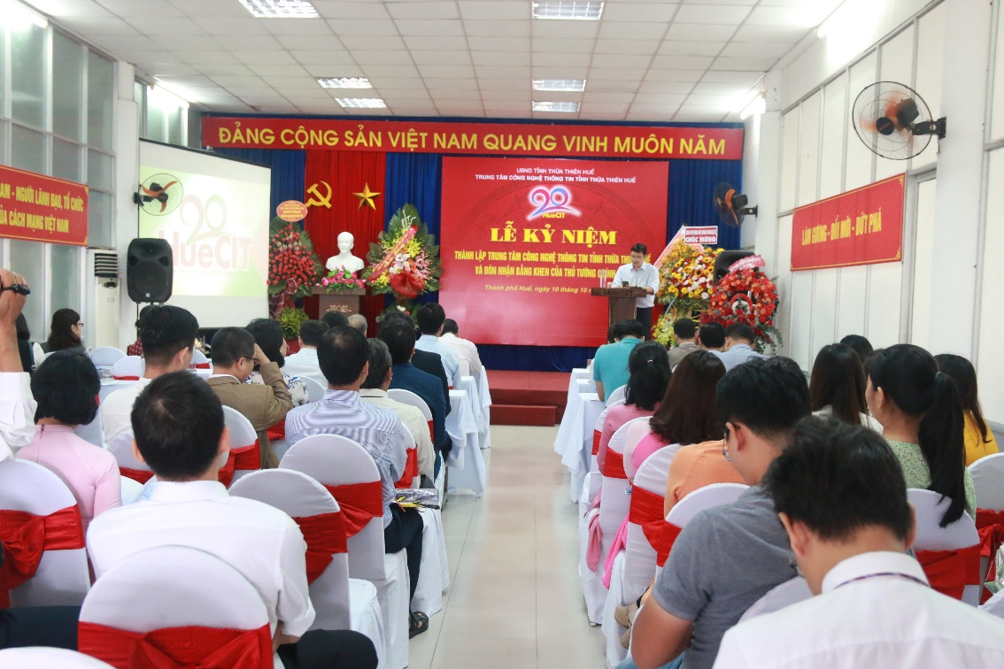 Hình 1: Toàn cảnh buổi lễ kỷ niệm 20 năm thành lập HueCIT