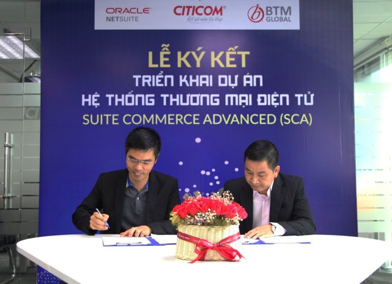 Ông Lê Phụng Thắng – TGĐ Citicom và Ông Huỳnh Quang Tiến – GĐ BTM Global Việt Nam