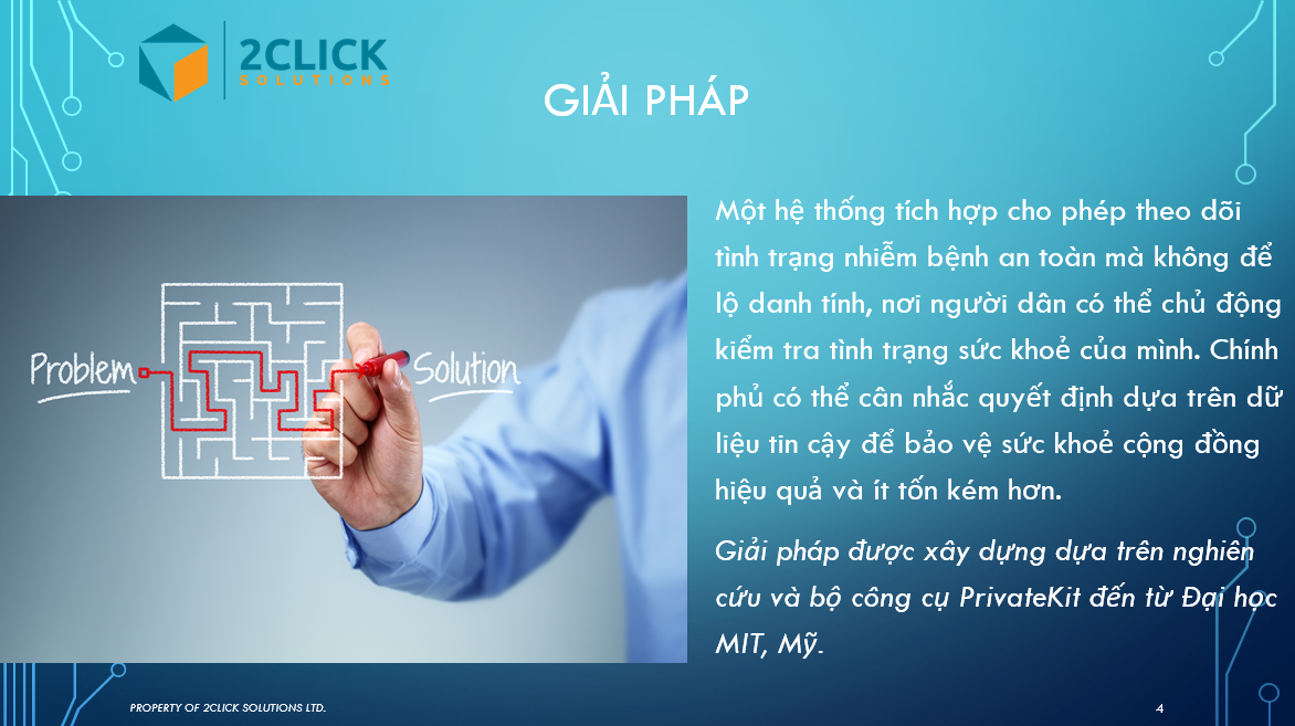 Công ty 2ClickSolutions với Giải pháp ngăn chặn và dự đoán sự lây nhiễm trong cộng đồng