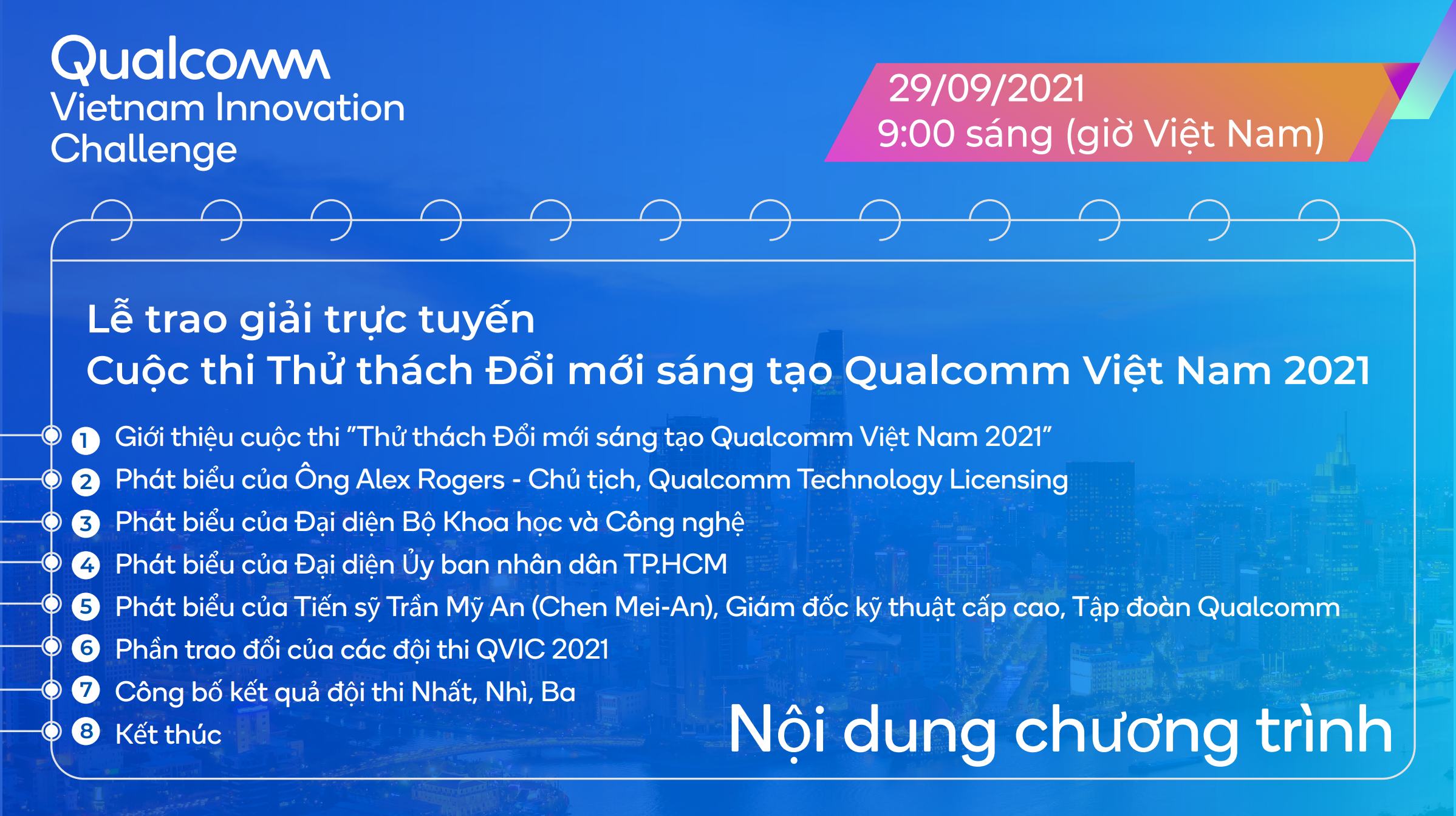 Lễ trao giải trực tuyến "Cuộc thi Thử thách Đổi mới sáng tạo Qualcomm Việt Nam 2021"