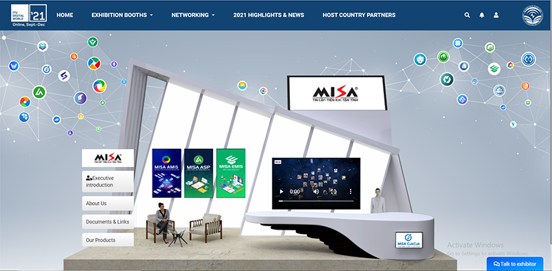 Hình 4: Gian hàng trực tuyến của công ty MISA