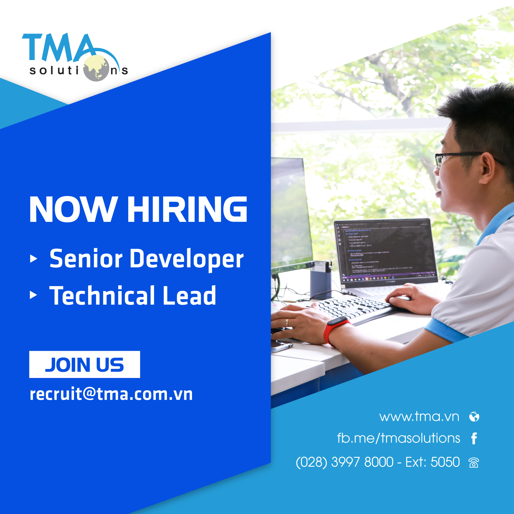 TMA is hiring Senior Developer and Technical Lead