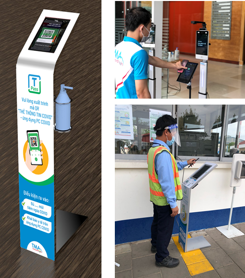 Hình 1: Thiết bị T-Pass và được triển khai trực tiếp tại một số nhà máy, tòa nhà