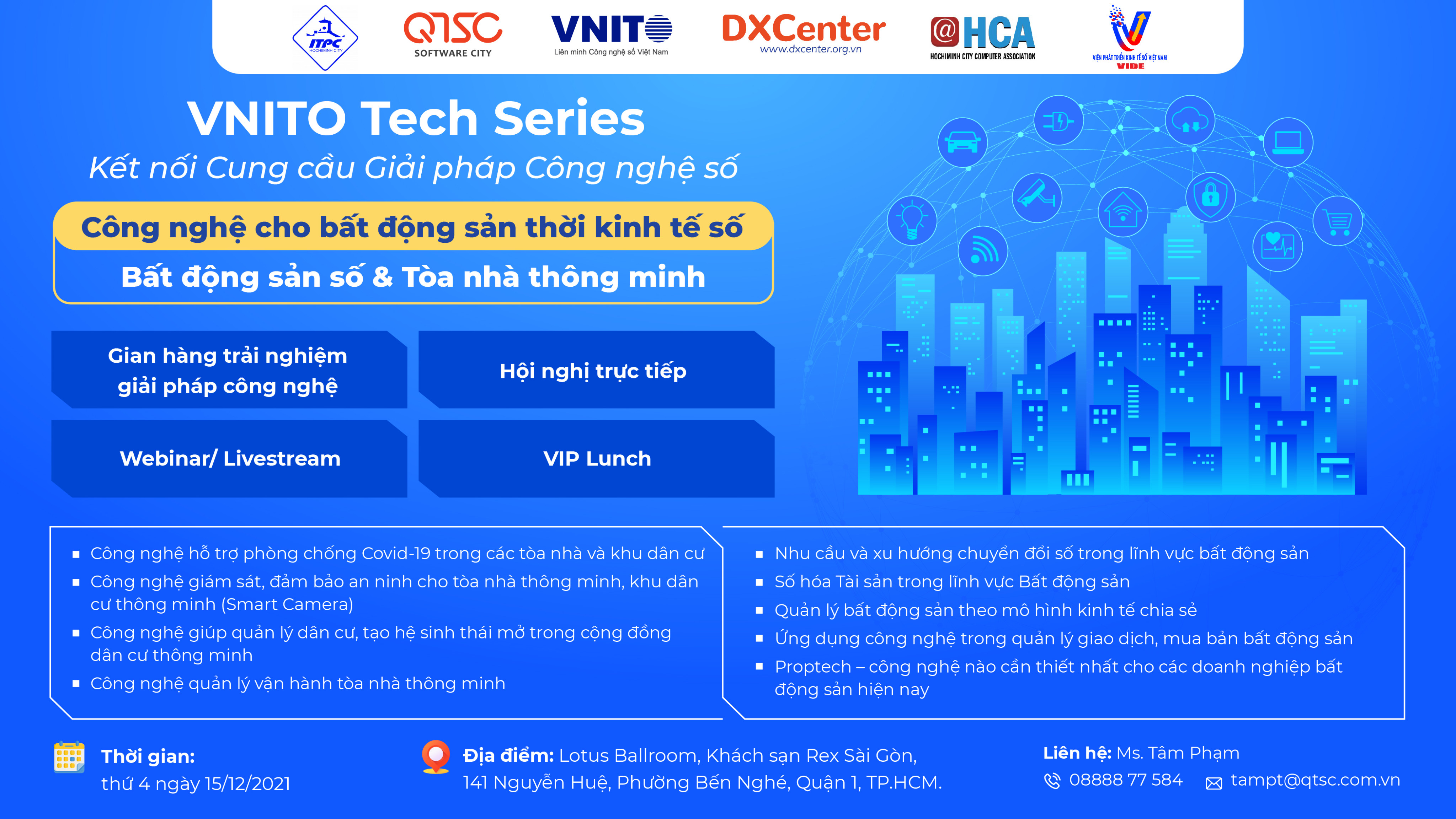 Chuỗi Hội thảo Công nghệ số (VNITO Tech Series) 2021: “Công nghệ cho lĩnh vực bất động sản trong thời kinh tế số”