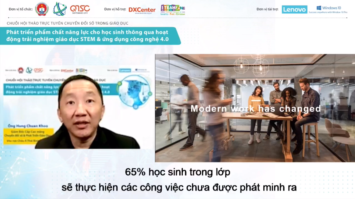 Hình 2: ông Hung Chuan Khoo - Giám Đốc Cấp Cao mảng Chuyển đổi số & Phát Triển Giáo Dục, khu vực Châu Á Thái Bình Dương
