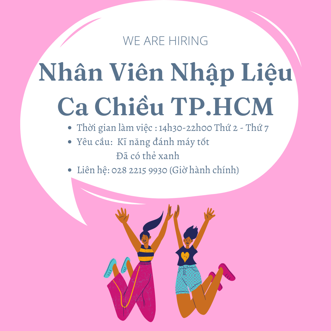 SPS HCM tuyển dụng vị trí Nhân viên nhập liệu ca chiều