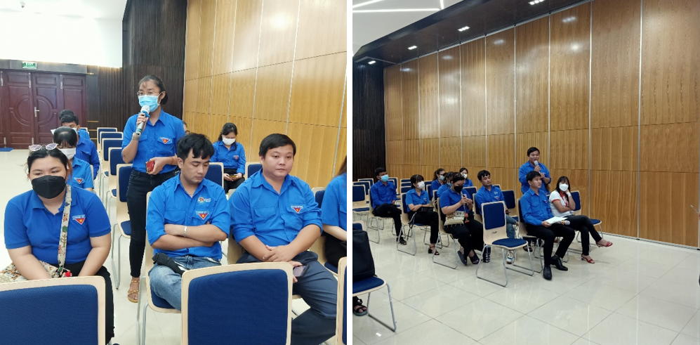 Các bạn đoàn viên đặt câu hỏi thảo luận với đại diện QTSC và DXCenter