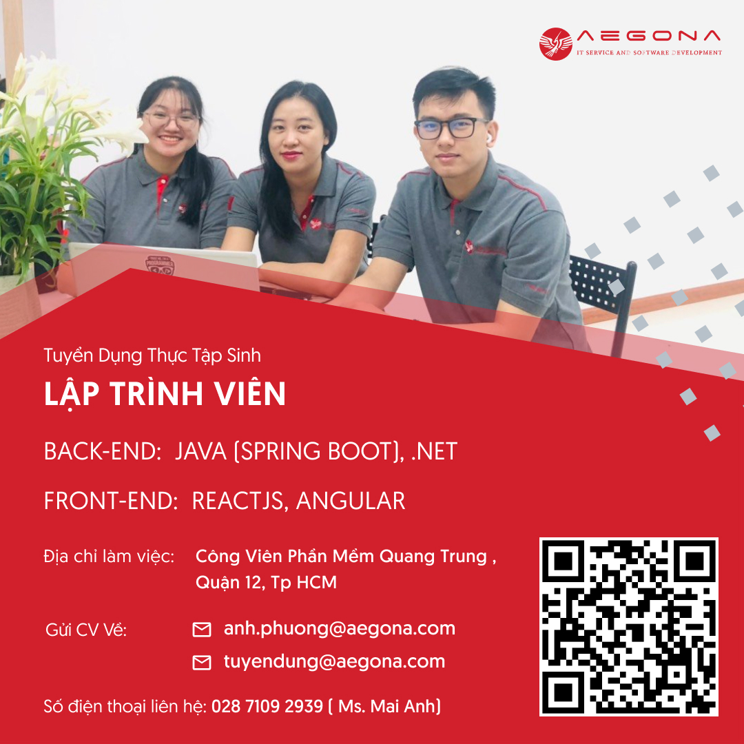 Aegona tuyển dụng thực tập sinh Lập trình viên