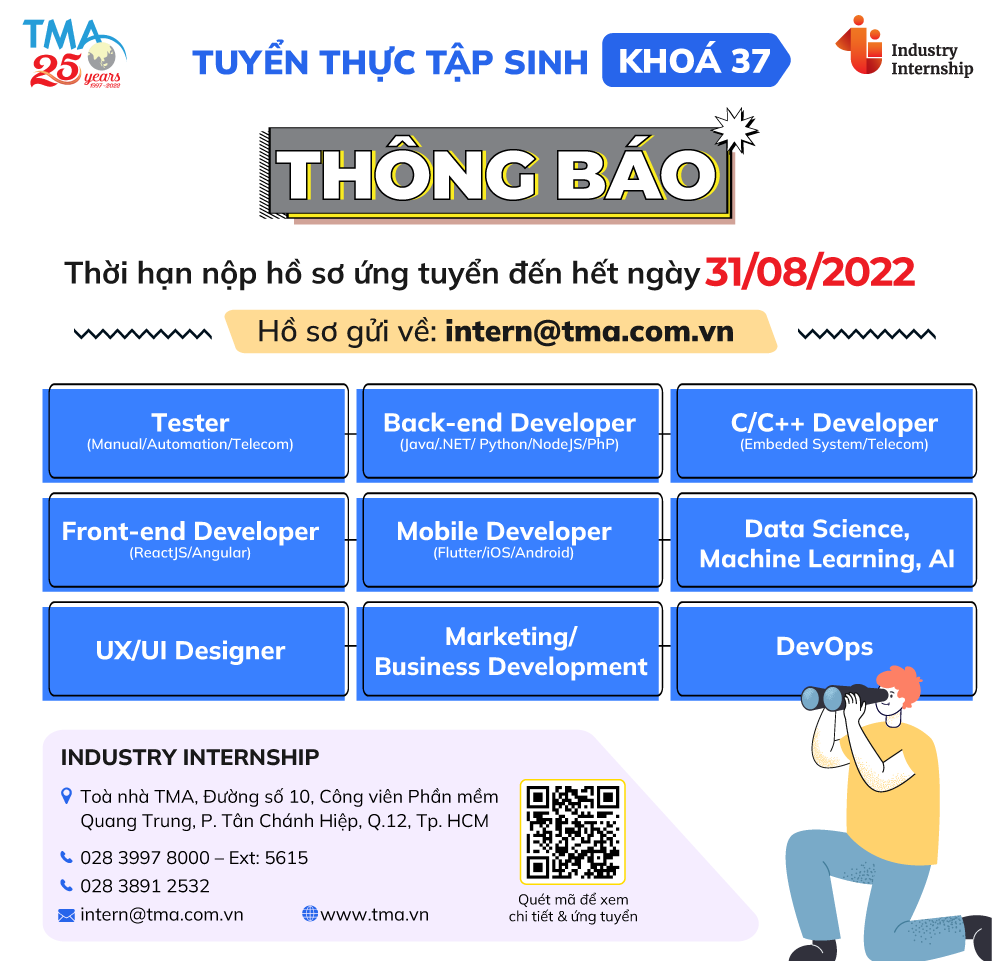 TMA tuyển Thực tập sinh khóa 37