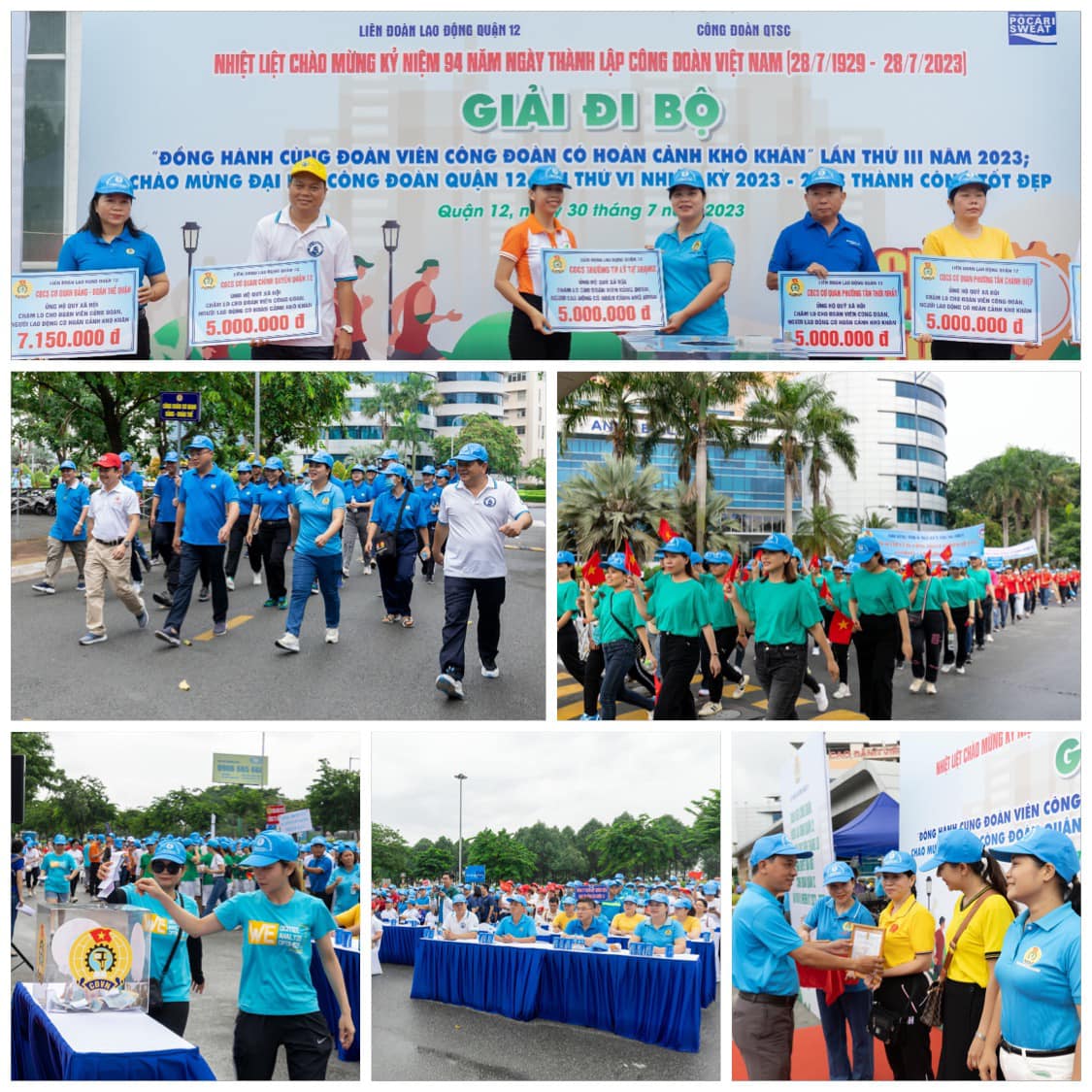 Hình ảnh chương trình đi bộ: “Đồng hành cùng công nhân lao động Quận 12 có hoàn cảnh khó khăn” lần III năm 2023