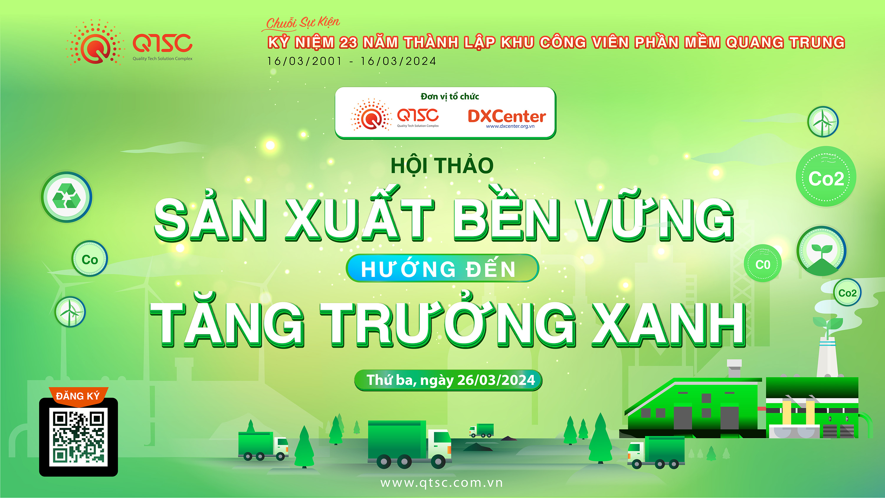 Thư mời tham gia hội thảo “Sản xuất bền vững hướng đến tăng trưởng xanh”