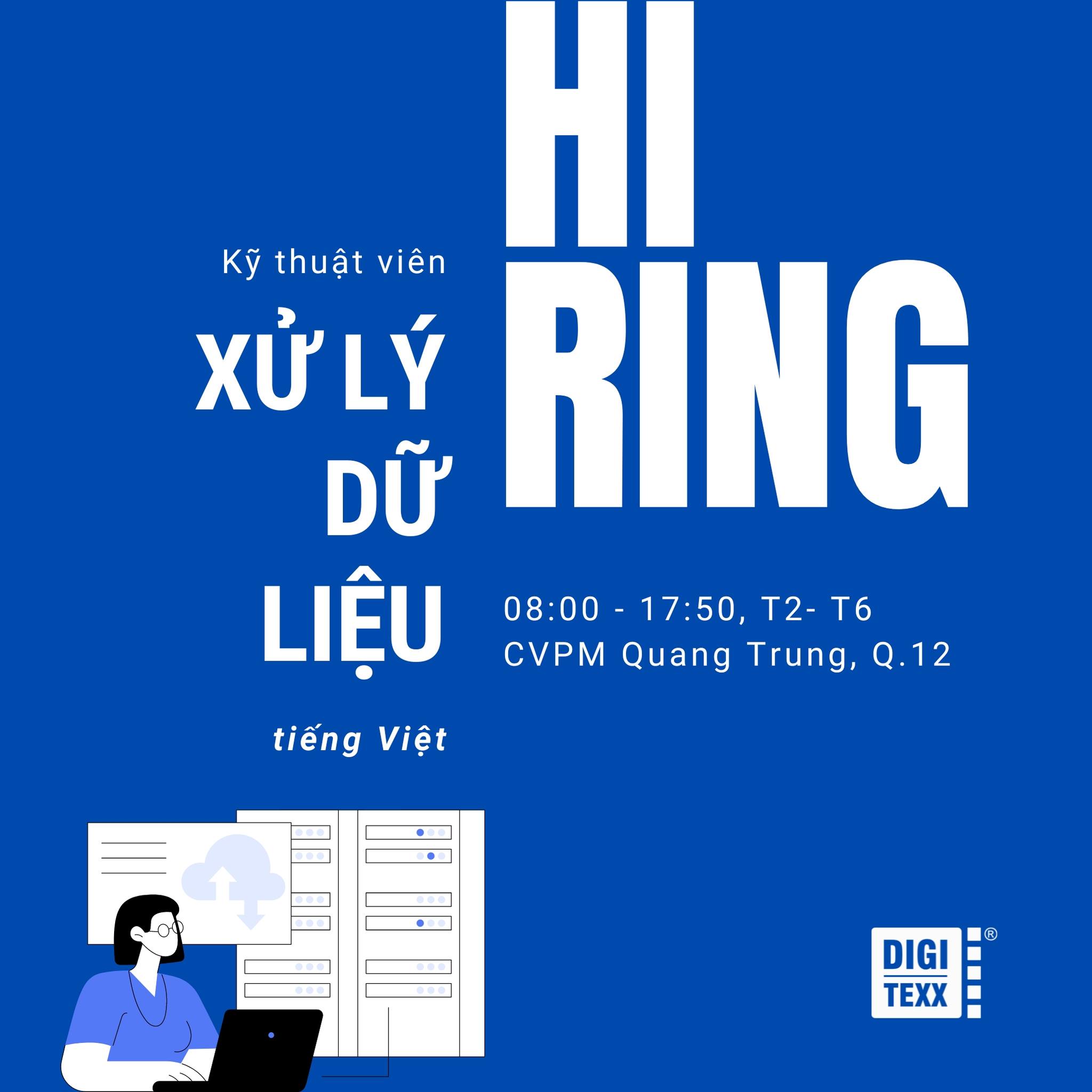DIGI-TEXX cần tuyển gấp 05 KTV Xử lý dữ liệu và 07 KTV chỉnh sửa hình ảnh (photoshop)