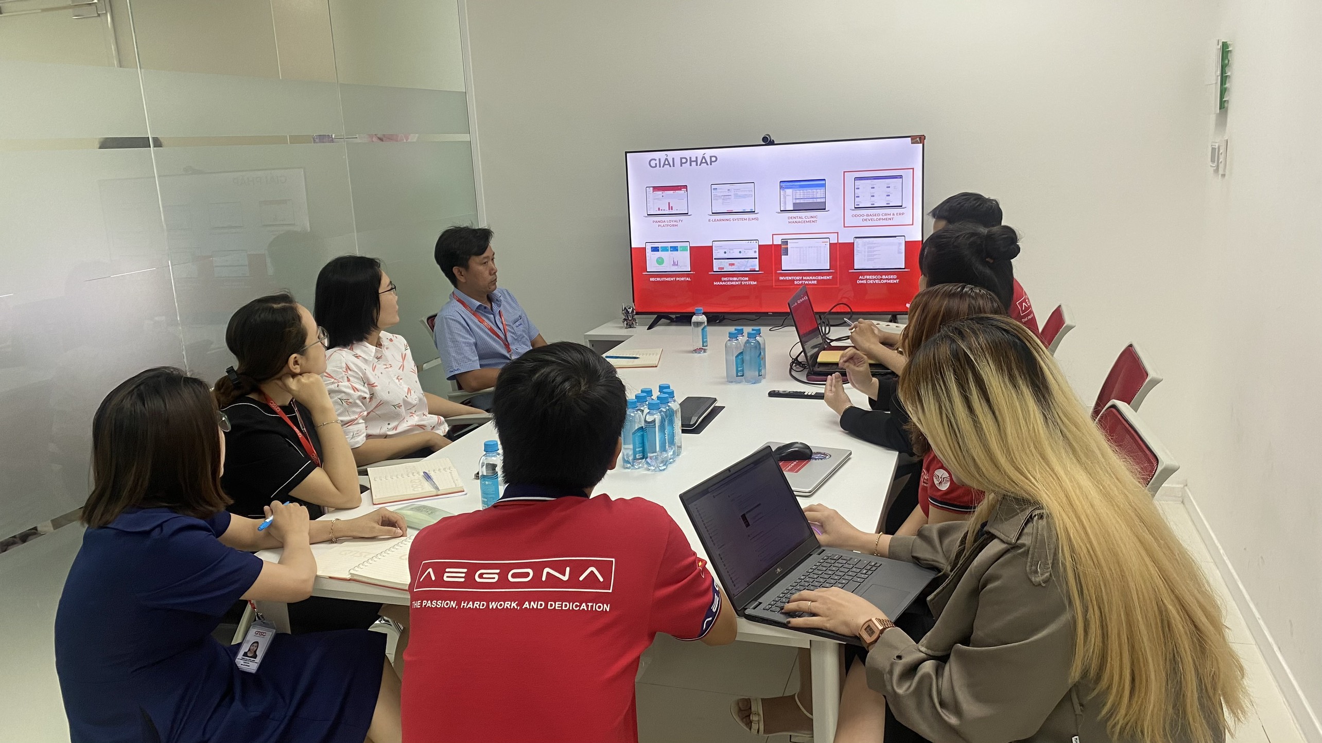 QTSC representatives discussed with Aegona company