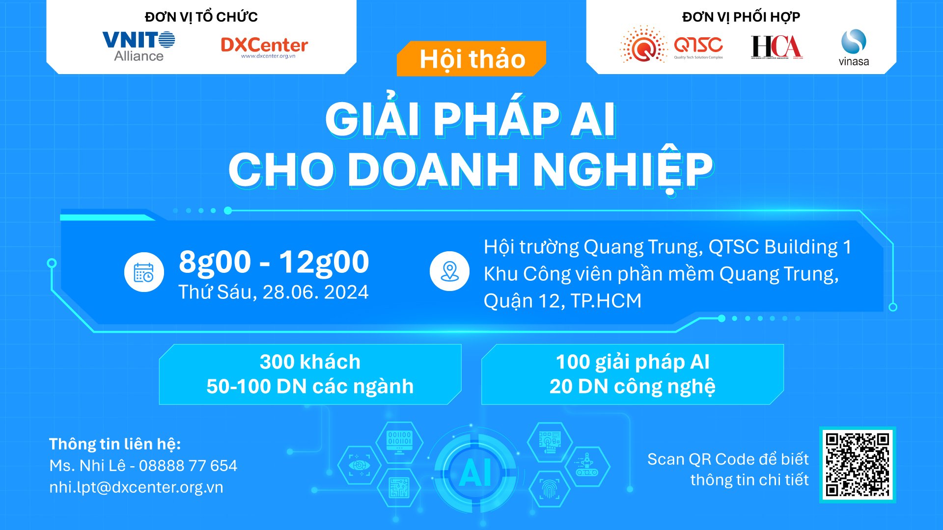 Mời tham dự Hội thảo – Triển lãm: “Giải pháp AI trong Doanh nghiệp”