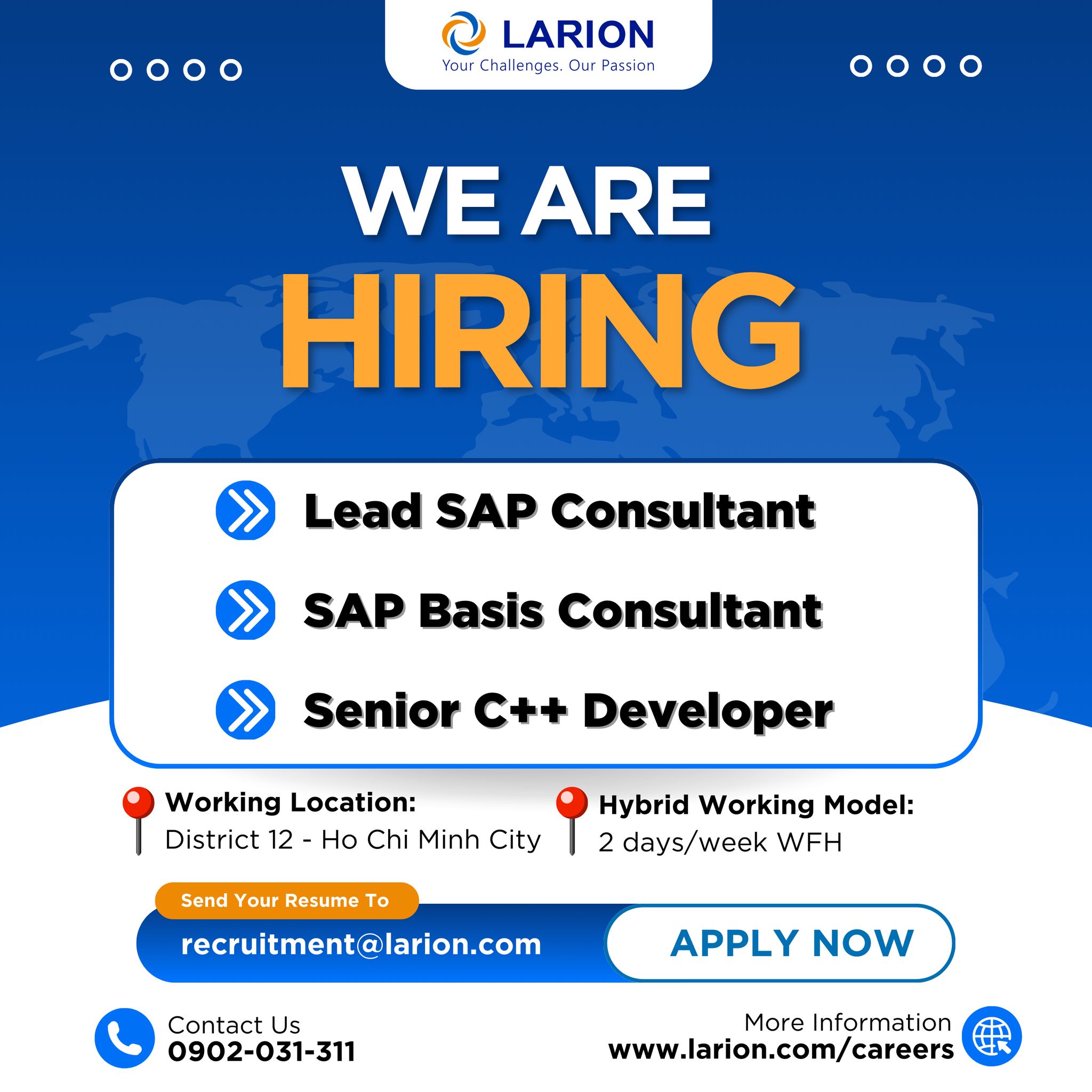 Job opportunities at Larion 