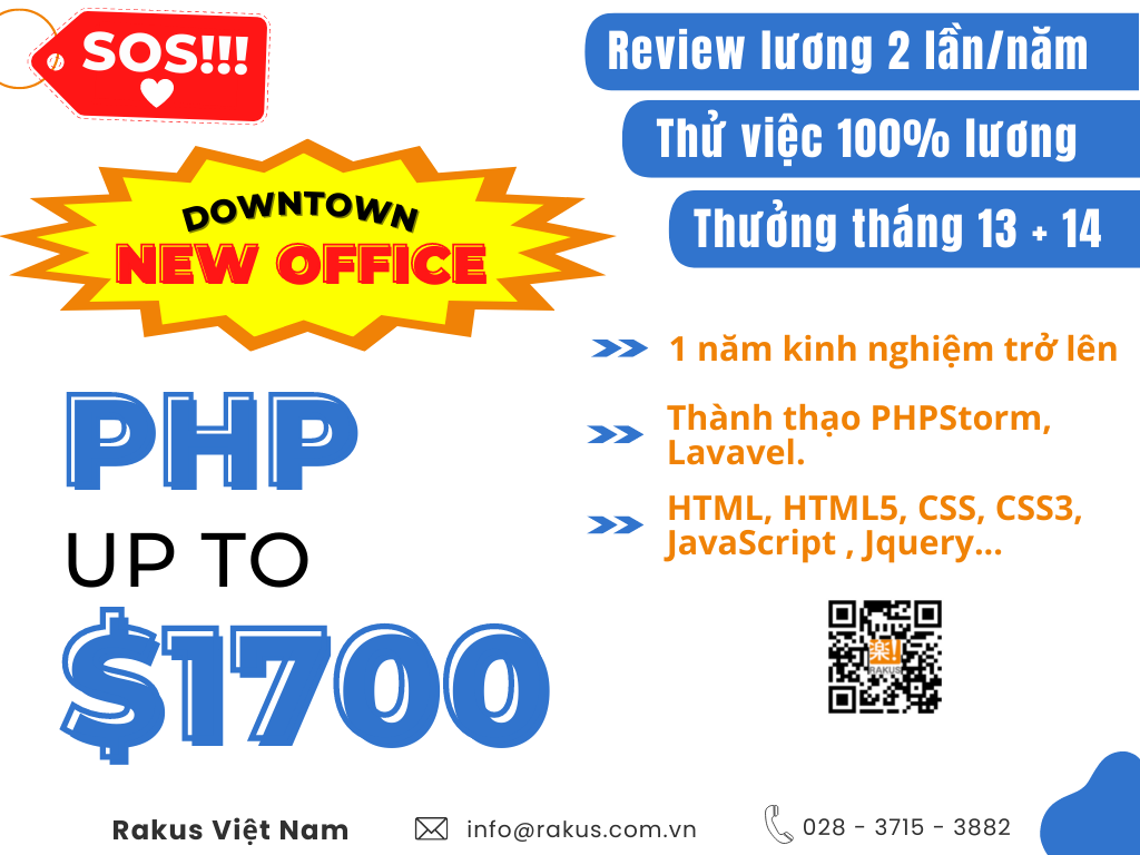 Rakus tuyển dụng vị trí Senior PHP Developer